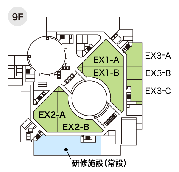 エキジビションスペース会場図